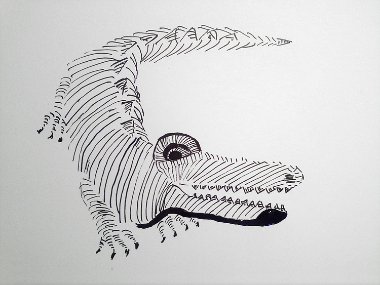  Bärbel Klingel: Tier: Krokodil