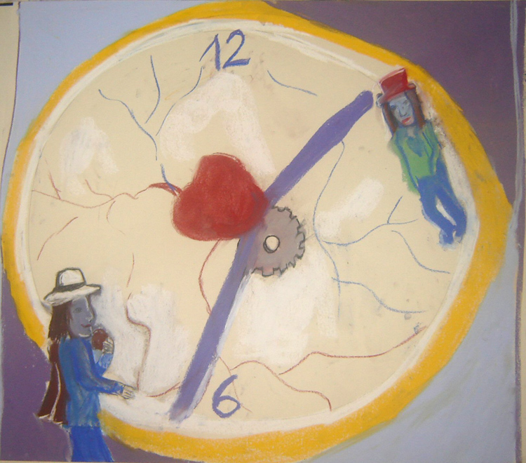 Illustration Bärbel Klingel zu Christian Morgenstern: Palmströms Uhr