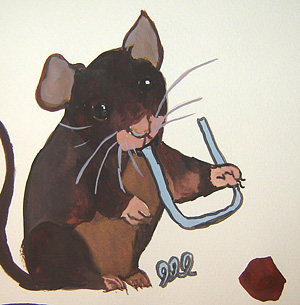  Illustration Bärbel Klingel zu Erich Fried: Der Mausefall