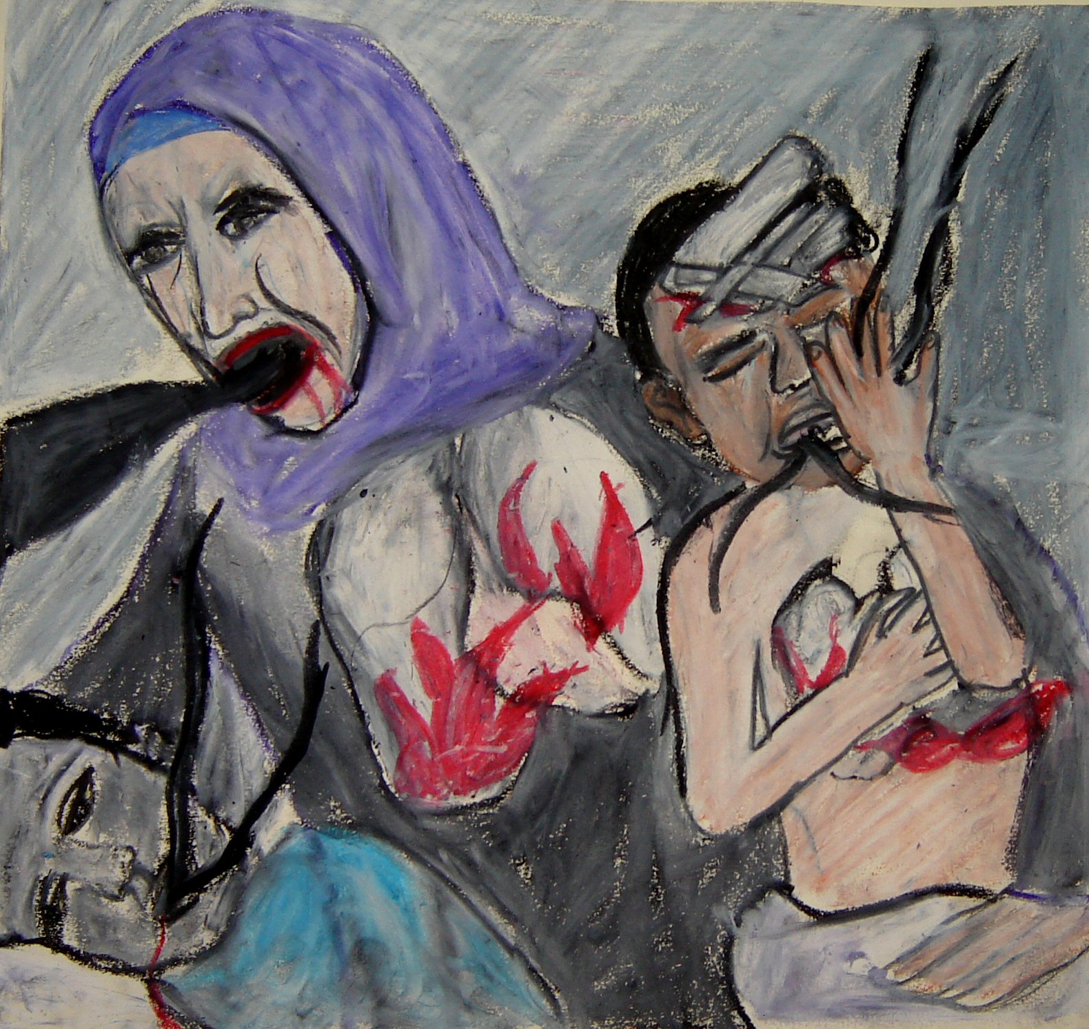  Illustration Bärbel Klingel zu Erich Fried: Die Diagnose